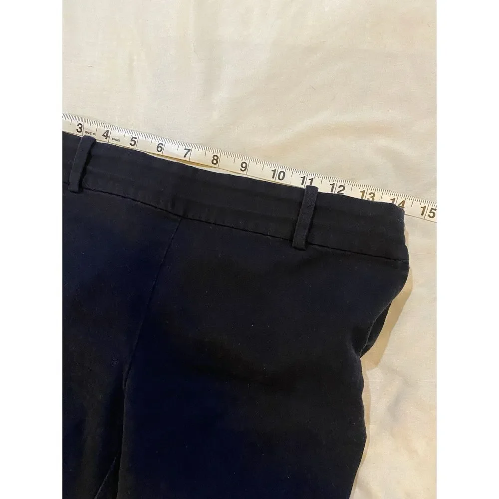 J Crew Mercantile Side‎ Zip Black Pants Women's Sz 4P Black Ankle